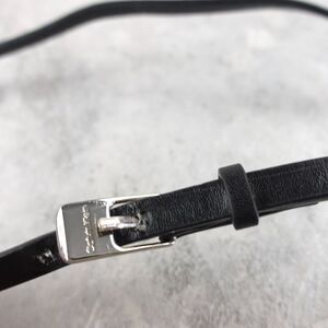 Calvin Klein Belt Womens Small Black Leather Minimalist‎ Skinny Waist Dress Faux